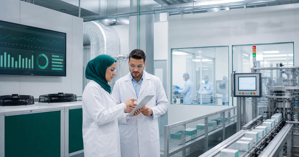 Usine pharmaceutique marocaine avec salle propre, froid industriel, CVC et suivi énergie